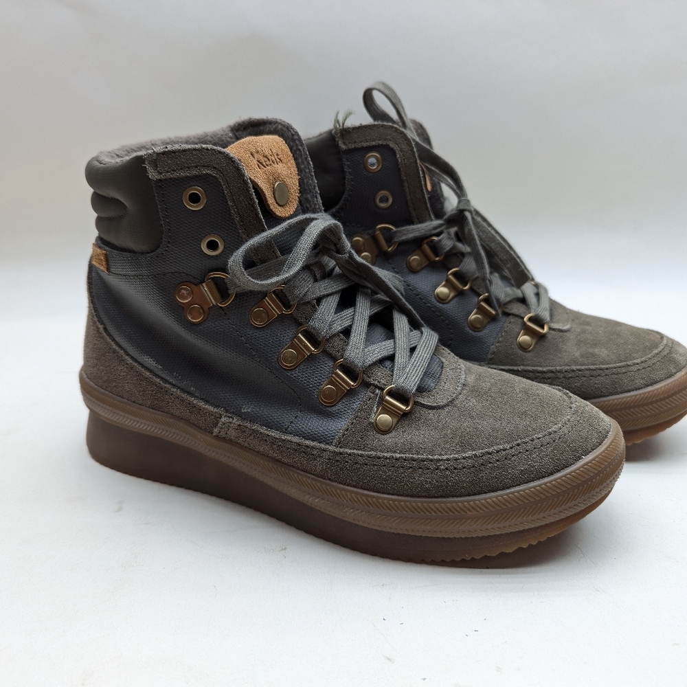 Keds Women's Midland Boot olive green shoes size 8 wh63642